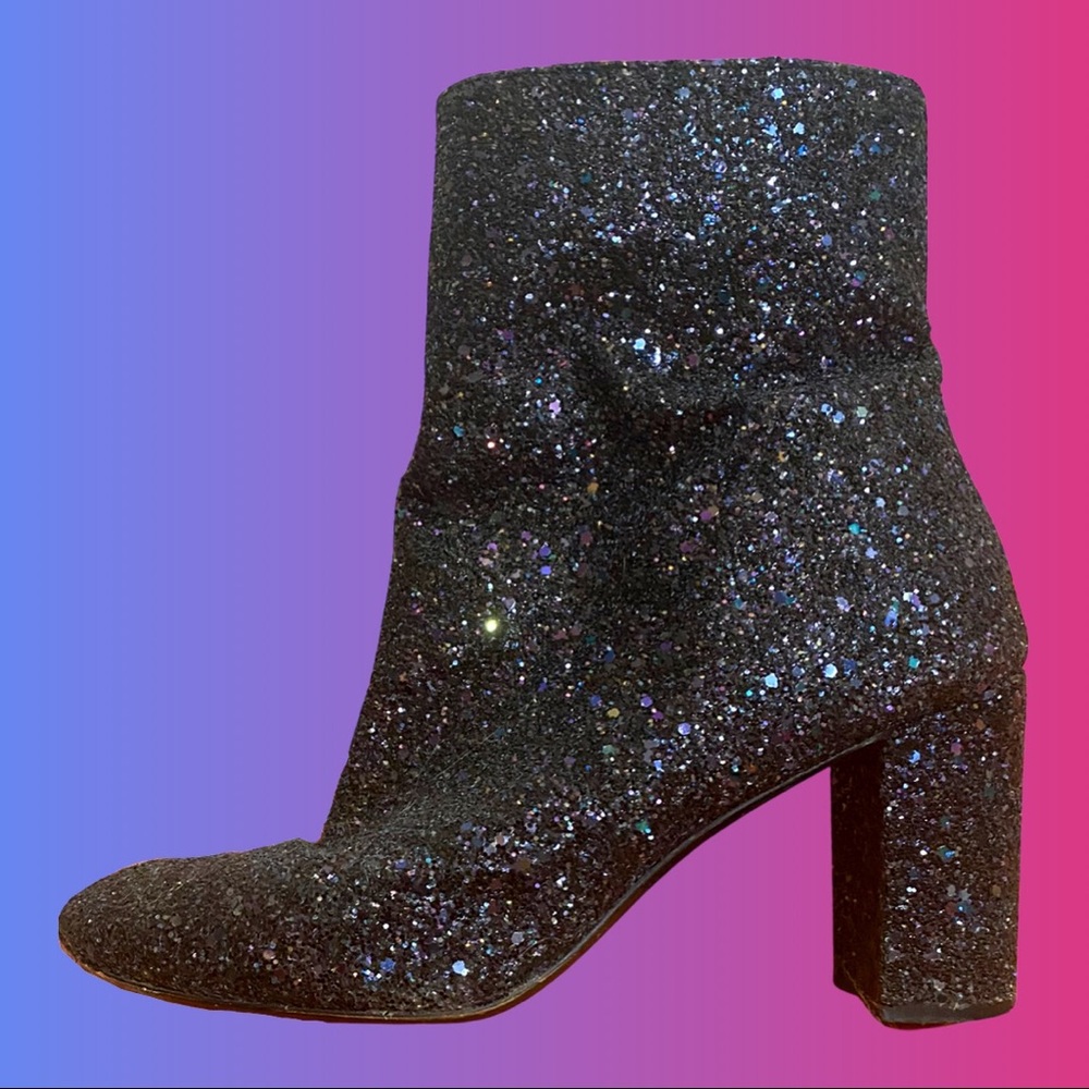 Starry Night Navy Boot Heels